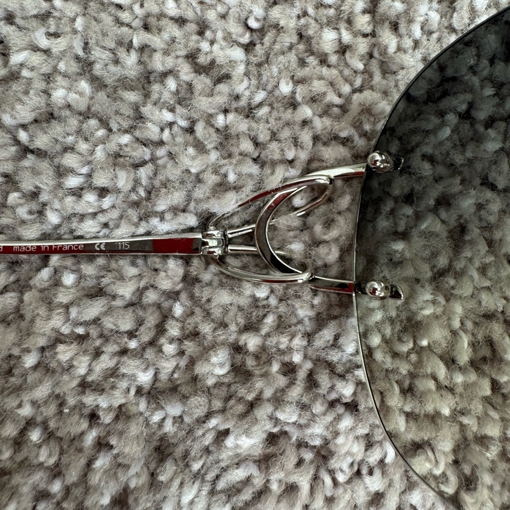 French handmade Fred sunglasses women’s silver arm gradient shield lenses NEW - Picture 8 of 12